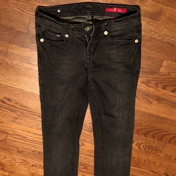 Seven Womens Jeans, Black Skinny Size 25 - Picture 2 of 7